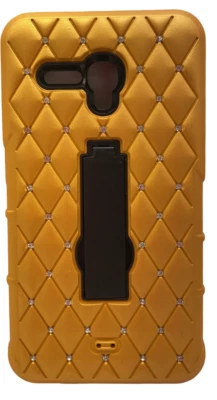 SW Jeweled Premium Case with Kickstand for Alcatel One Touch Fierce XL, Gold - Image 1 of 4