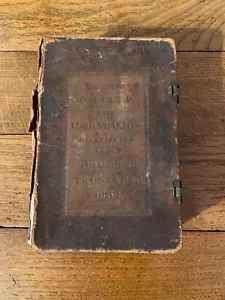1852 Antique Bible The Gift of Philip Late Lord Wharton By Yorkshire Trustees - Picture 1 of 24