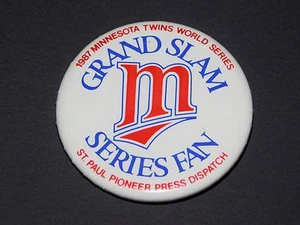 Minnesota Twins Baseball 1987 World Series Collectors Pin Button RARE! - Picture 1 of 1