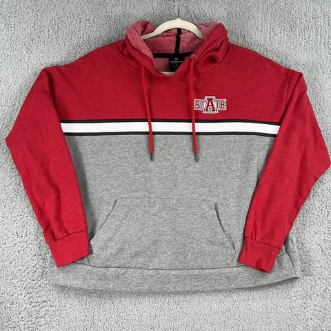 Arkansas State Red Wolves Hoodie WOMENS Large Colosseum Pullover Sweatshirt Cover