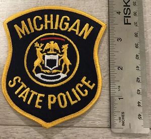 Toppa MICHIGAN STATE POLICE MI State Trooper Highway Patrol 4"" NUOVA - Foto 1 di 4
