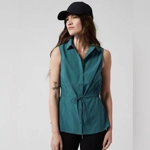 Athleta levitate poplin tank in borealis green - Picture 1 of 16