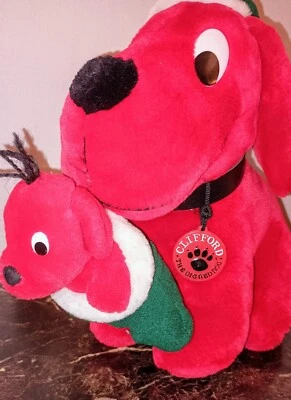 Clifford Big Red Dog Baby Plush 11" Stuffed Animal Dakin Vintage Christmas - Image 1 of 4