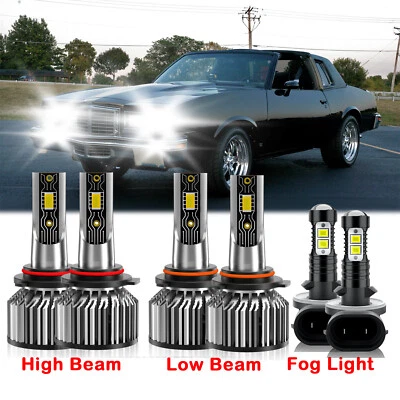 Faro LED + Kit de luces antiniebla bombilla haz alto y bajo para Pontiac Grand Prix 1990-2008 Foto 1 de 4