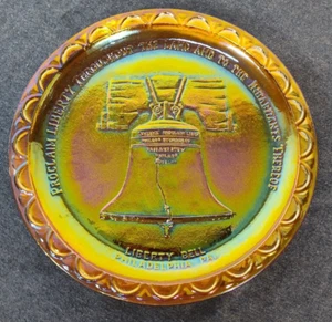 Placa de Vidrio Indiana Bicentenario 1776-1976 Campana de la Libertad Conmemorativa 8" De Colección - Imagen 1 de 10