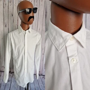 J. Ferrar Slim Fit Shirt -Medium- White Cotton Casual USA CC95o - Picture 1 of 11