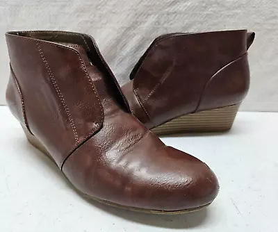 Женские удобные коричневые сапоги Life Stride размер 8,5 2 дюйма на танкетке каблуке - Изображение 1 из 4