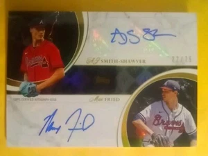 2024 Topps Dynamic Duals AJ Smith-Shawver Max Fried Dual Auto  NICE READ SP #/75 - Picture 1 of 4