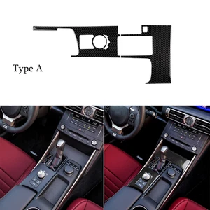Real Carbon Fiber Console Gear Shift Panel Cover For Lexus IS250 IS350 2013-2018 - Picture 1 of 15