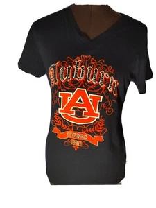 Auburn AU Tigers 1856 Bling VNeck Form Size Small T-shirt - Picture 1 of 4