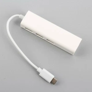 USB 3.1 Type C USB-C 3 Port Hub w/ Gigabite Ethernet Network LAN Adapter Macbook - Picture 1 of 8