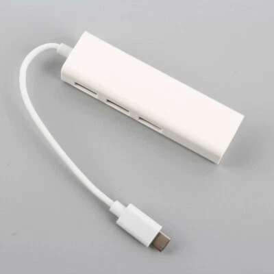 USB 3.1 Type C USB-C 3 Port Hub w/ Gigabite Ethernet Network LAN Adapter Macbook - Image 1 of 4