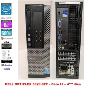 PC Dell Optiplex 3020 SFF Core i5-4590 3,30GHz QC 8Gb 500Go DVD DP VGA 8xUSB - Photo 1/5