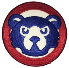 1994-96 CHICAGO CUBS MLB BASEBALL HOME JERSEY SLEEVE TEAM PATCH RED BORDER