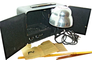 1954 Original Hanau Koffer- Analysenlampe  S 81 PL 327 Scheine-Test - Afbeelding 1 van 10