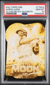 Aaron Judge 2022 Topps Fire "To the Moon - Gold Minted" #12 PSA 10🔥 GEM MINT