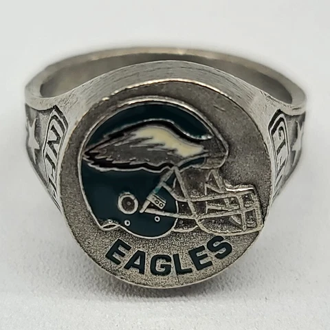 ⭐ Philadelphia Eagles NFL Football Pewter Souvenir Collector Ring Cover