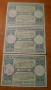 STATI UNITI - USA - 3 COUPON-REPONSE INTERNATIONAL 11 CENTS - 13TH JULY 1949 - Foto 1 di 2