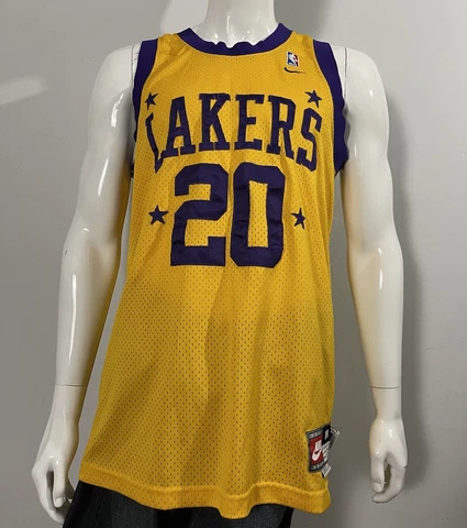 Los Angeles Lakers Gary Payton #20 1957 Nike Swingman NBA Basketball Jersey Sz M Cover