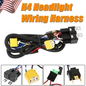 For Toyota Pickup Truck H4 LED Headlight Brightness Intensifier Wiring Harness - Picture 1 of 12