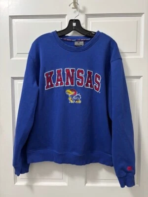 Suéter gola redonda grande KU Kansas University Colosseum Athletics - Imagem 1 de 4