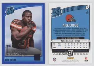 2018 Panini Donruss Rated Rookie Press Proof Blue Nick Chubb #308 Rookie RC - Picture 1 of 5