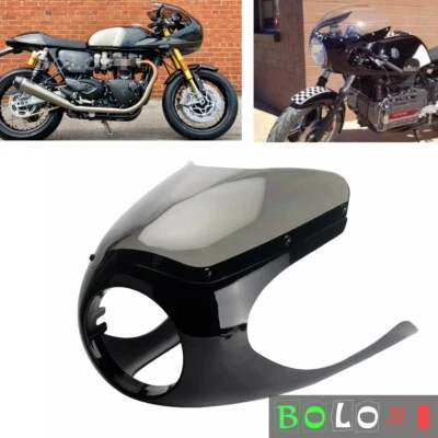 6-1/4" Headlight Half Fairing For Thruxton 1200 TFC RS BMW R80 Yamaha Cafe Racer - Imagem 1 de 4