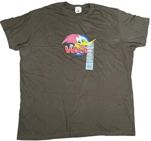 Vintage Woody Woodpecker Herren Größe 3XL Braun Kurzarm Seltener Zustand Neu mit Etikett - Bild 1 von 7