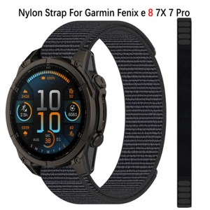 Bracelet nylon boucle crochet pour bracelet montre Garmin Fenix 8 E 7 7X 7S 6 6S 6X 5 5X 3 3HR - Photo 1 sur 15