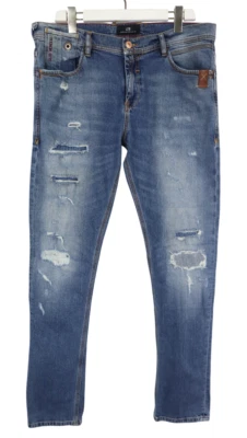 LTB Mid Rise Jeans Men W36/L34 Blue Slim Zip Fly Washed Effect Ripped - Image 1 of 4