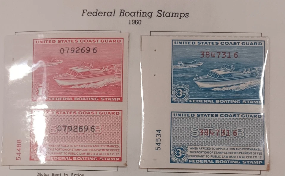 RVB1 & RVB2 federal boat stamps mnh og RARE FIND - Image 1 of 2