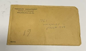 Sealed Envelope! 1961 United States GEM Proof Set in U.S. Mint Silver Coins - Picture 1 of 2