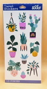 10pc House Plant Themed Flat Stickers by Sticko, BRAND NEW - Picture 1 of 6