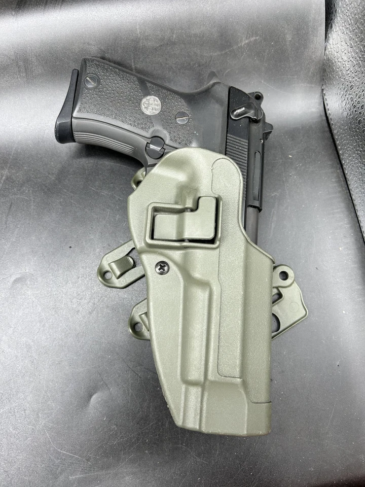 New Blackhawk Beretta FS 92 CQC Serpa Right Hand Holster w/ STRIKE MOLLE mount - Image 1 of 2