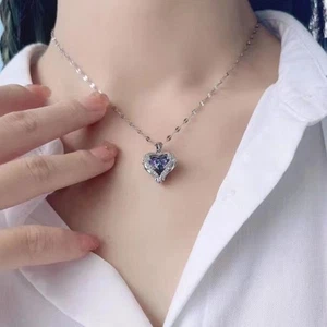 Stainless Steel Tassel Heart Necklace with 41cm to 50cm Adjustable Size - Picture 1 of 16