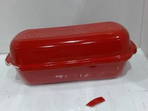 As Is/For Parts - Emile Henry Large Bread Laib Baker, Burgundy Red, 4,5 L - Bild 1 von 13