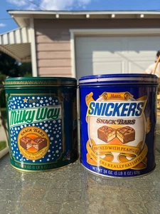 2er Set Vintage 80er Jahre Milchstraße & Snickers Werbedosen - Bild 1 von 6