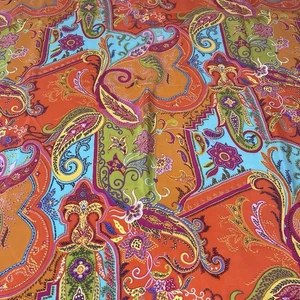 LAUREN Ralph Lauren Scarf Silk Blend Paisley Print Square Shawl No tags - Picture 1 of 4