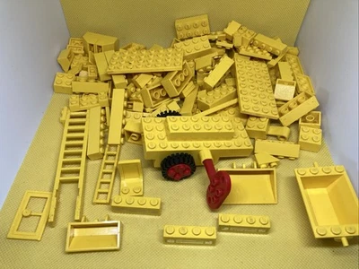 Vintage Lego Bulk Lot Of Various Size Yellow Bricks/Parts Including Shell Bricks - image 1 of 4