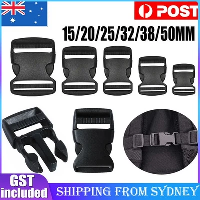 Plastic Buckles Side Quick Release Clip Cord Strap Fastener Webbing Backpack Bag - image 1 of 4