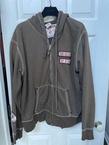 ALEXANDER MCQUEEN Felpa con cappuccio True Religion vintage cavalca Los Angeles or Die rara