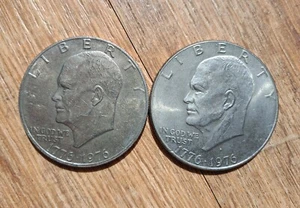 Estate Find 2 Bicentennial Eisenhower Dollars 1976 P&D (R70) - Picture 1 of 2