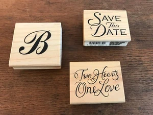Lot of 3 Inkadinkado Wood & Rubber Stamps HD12 - Picture 1 of 1