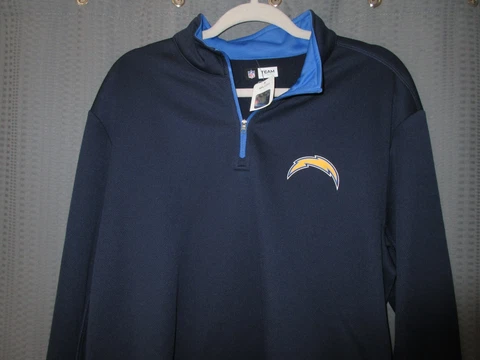 NFL Los Angeles Chargers 1/4 zip pullover sweater size Large Color Blue Cover