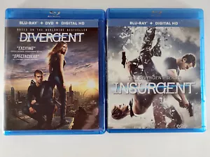 The Divergent Series Blu-Ray Double Feature Movie Set Insurgent Digital HD - Picture 1 of 2