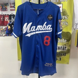 Kobe Bryant Mamba Forever 8 Legend 24 Stitched Baseball Jersey Sz M - Picture 1 of 11