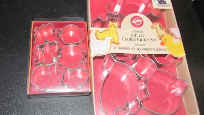 *Juego de cortador de galletas Wilton Animal 6 piezas pato, gato, cerdo, león, caballo, pájaro + mini Foto 1 de 3