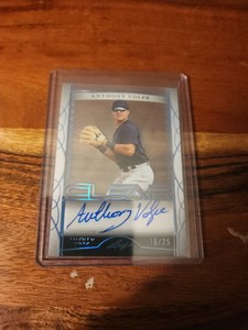 Anthony Volpe 16/25 Blue Foil AUTO Clear Autograph (Yankees) 2022 Leaf Trinity