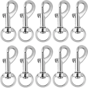 50Pcs Snap Hooks for Dog Leash Collar Linking, Heavy Duty Swivel Clasp Eye Bolt - Picture 1 of 12