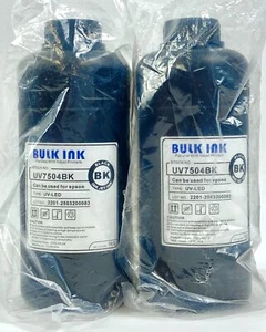 Schwarze UV-LED Tinte 1Kg für Epson Tintenstrahldrucker 2er Set - Bild 1 von 4